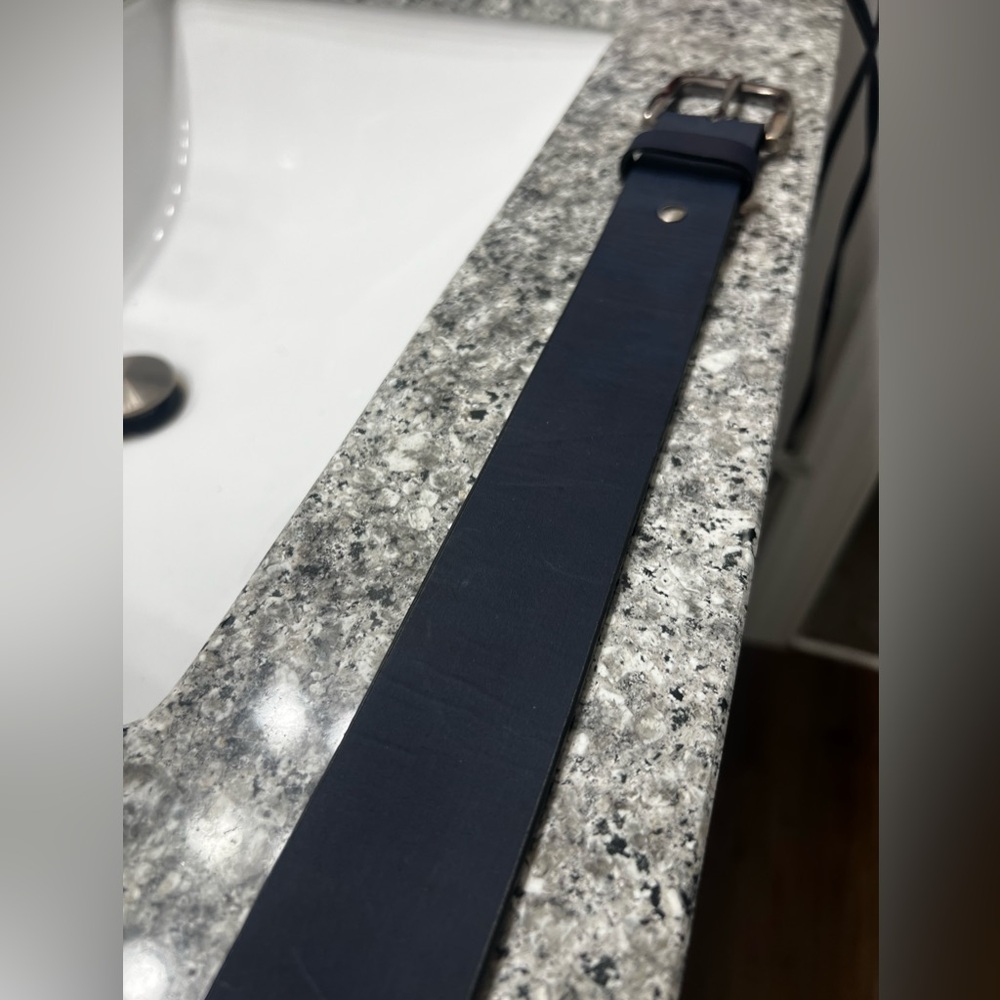 Men’s Thursday Boot Company Marino Blue Leather Belt